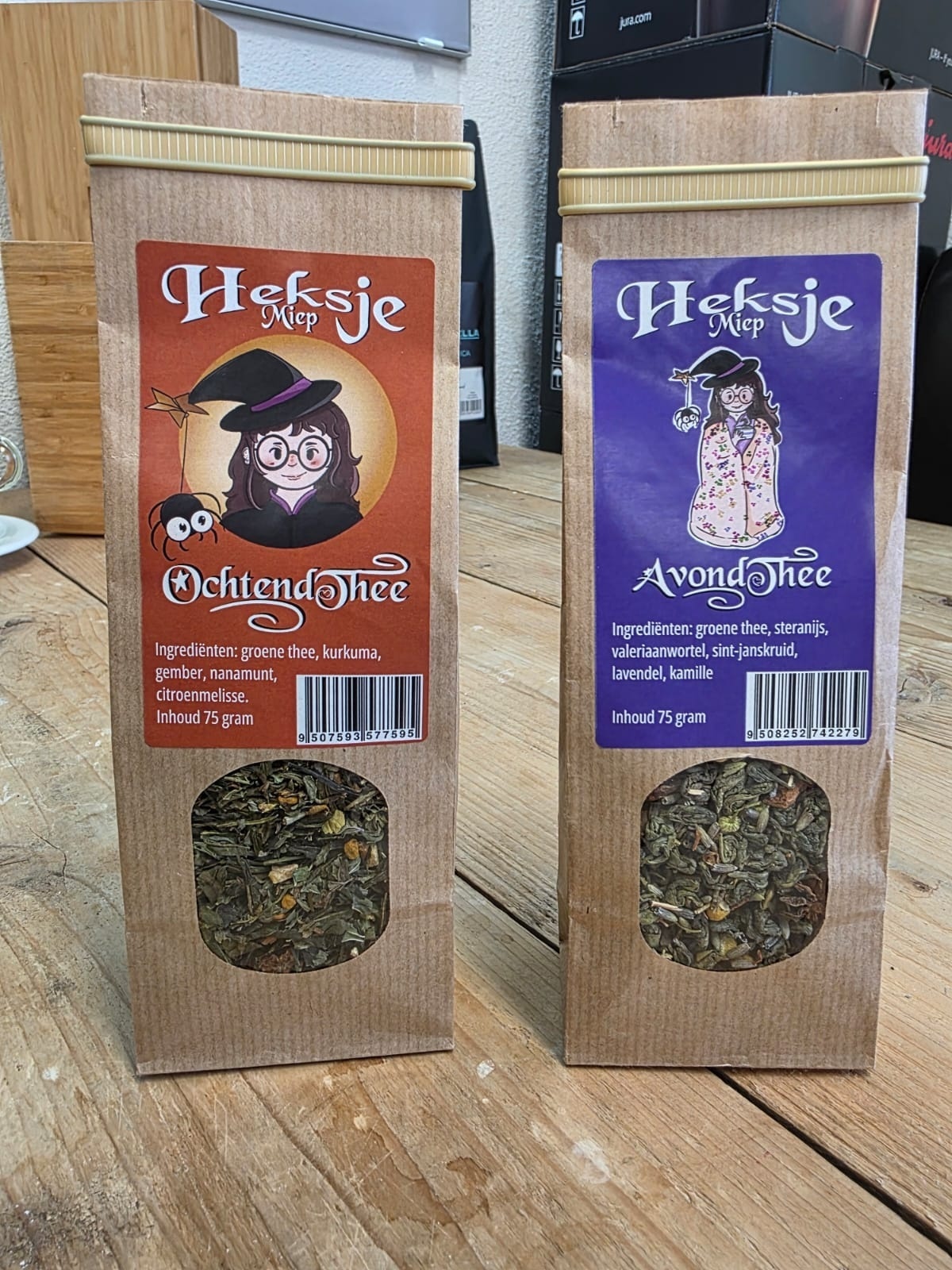 Heksje Miep Losse Ochtendthee 75 gram & Avondthee 75 gram